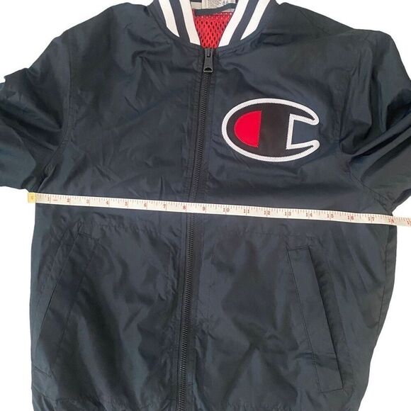 Vintage Champion Bomber Varsity Jacket Size XS Embroidered Logo Black White MY23 - Picture 4 of 11
